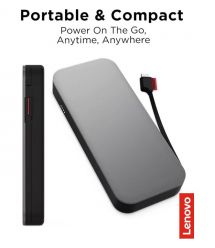 Lenovo Портативное зарядное устройство Power Bank 20000 mAh, Go USB-C Laptop, Thunder Black