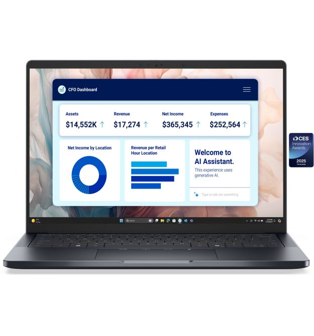 Dell Ноутбук Pro 14 14" FHD+ AG, Intel U7 268V, 32GB, F512GB, UMA, Win11P, черный