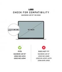 UAG Чехол для MacBook Air 15"(2023-2025), Plyo, Ice/Black