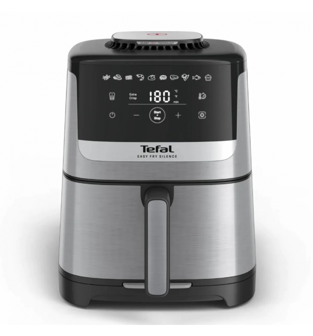 Tefal Мультипечь Easy Fry Silence, 1670Вт, чаша-5л, сенсорное управл., пластик, нерж. сталь, черный