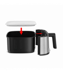 Tefal Мультипечь Easy Fry Silence, 1670Вт, чаша-5л, сенсорное управл., пластик, нерж. сталь, черный