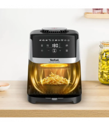 Tefal Мультипечь Easy Fry Silence, 1670Вт, чаша-5л, сенсорное управл., пластик, нерж. сталь, черный