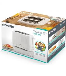 Gorenje Тостер850Вт, металл/пластик, белый