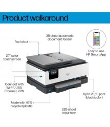 HP МФУ A4 OfficeJet Pro 8123 с Wi-Fi