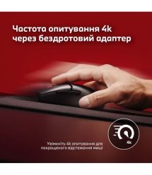 HyperX Мишь Pulsefire SAGA PRO, RGB, USB-A/WL/BT, черный