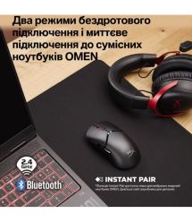 HyperX Мишь Pulsefire SAGA PRO, RGB, USB-A/WL/BT, черный