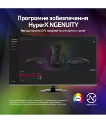 HyperX Мишь Pulsefire SAGA PRO, RGB, USB-A/WL/BT, черный