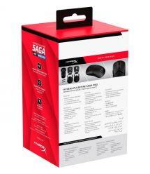 HyperX Мишь Pulsefire SAGA PRO, RGB, USB-A/WL/BT, черный