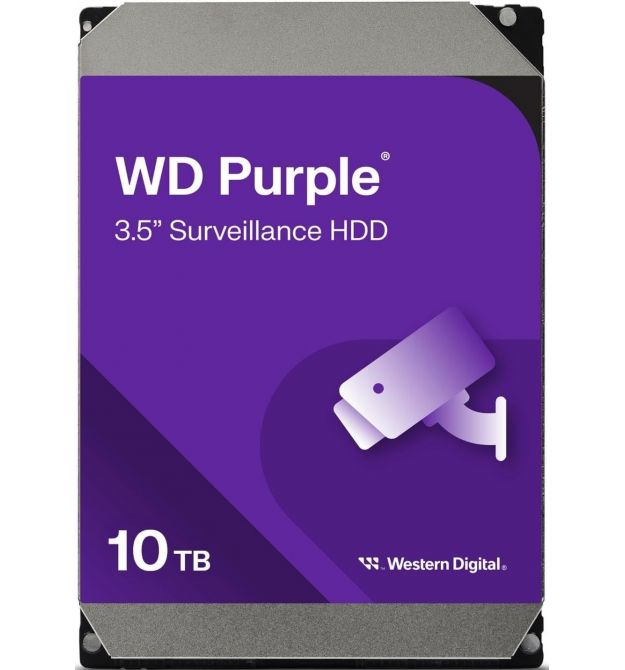 WD Жесткий диск 10TB 3.5" 7200 512MB SATA Purple Pro Surveillance