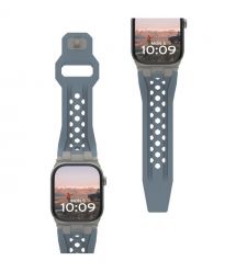 UAG Ремешок для Apple Watch Ultra 2/Ultra-49-45-44-42mm, Monarch, Cloud Blue/Titanium
