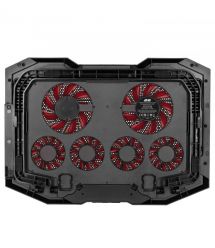 2E Gaming Подставка для ноутбука CPG-004, до 15.6", 2xUSB-A, LCD/phone holder, RGB, чёрный