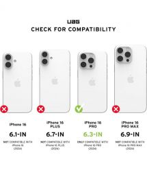 UAG Чехол для iPhone 16 Pro, Plyo Magsafe LE, Black/Clear Ombre