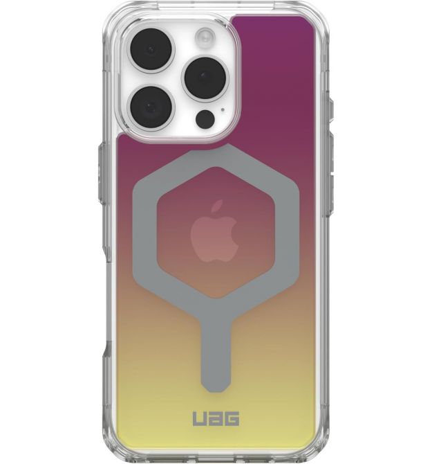 UAG Чехол для iPhone 16 Pro, Plyo Magsafe LE, Maroon/Yellow Ombre