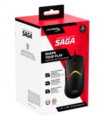 HyperX Мишь Pulsefire SAGA, RGB, USB-A, черный