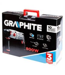 Graphite Перфоратор SDS-plus 800Вт 2.8Дж кейс 3.28кг