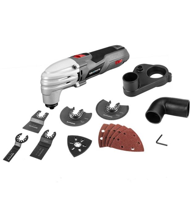 Graphite Многофункциональный инструмент реноватор 250Вт 15000-21000об/мин 1.35кг кейс