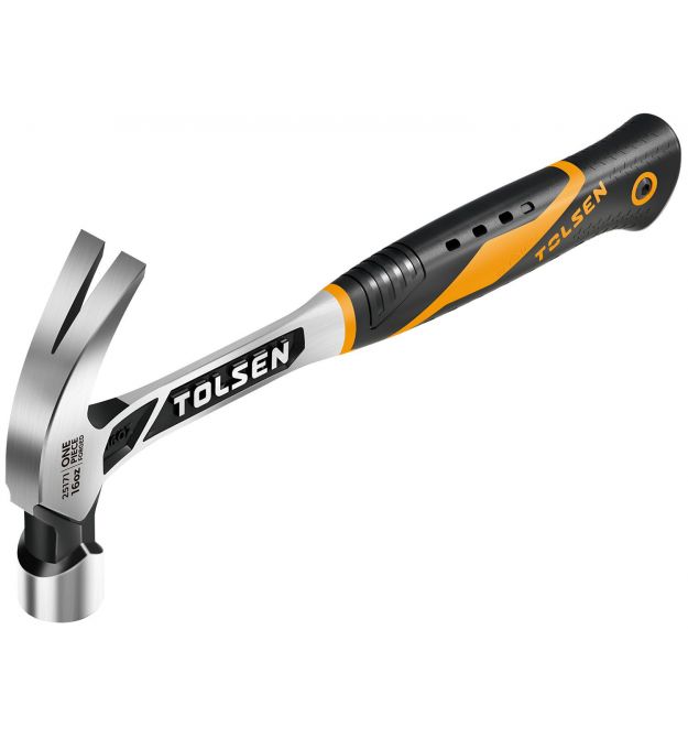 Tolsen Молоток столярный Профи 450г 34см рукоятка металлическая резиновая