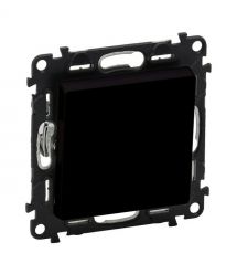 Legrand Переключатель Valena Life, 10AX, 250V, автоматические клеммы, матовый черный