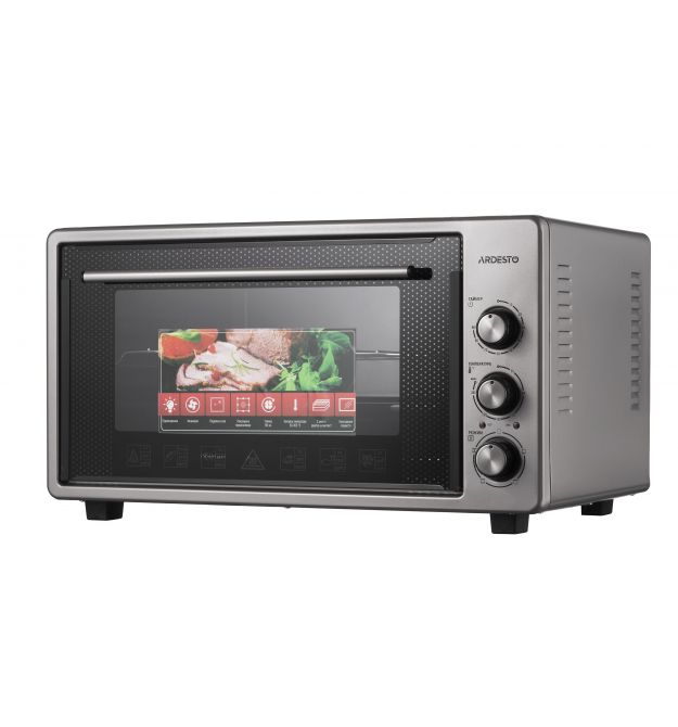 ARDESTO Электрическая мини-печь Ardesto MEO-S45FGG - 1600Вт/45 л./конвекция/таймер/двойное стекло/серая
