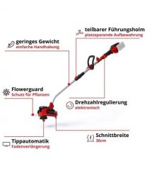 Einhell Триммер аккумуляторный GE-CT 36/30 Li E - Solo PXC 36В 30см 9000об/мин 3.1кг (без АКБ и ЗУ)