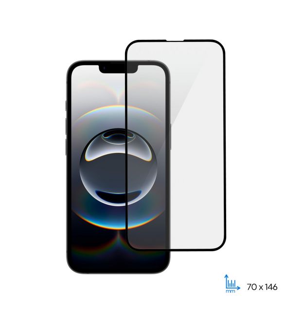 2E Защитное стекло для Apple iPhone 16e (6.1), 2.5D FCFG, (1 Pack), черная рамка