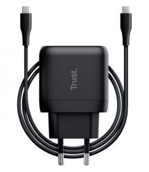 Trust Зарядное устройство сетевое Maxo 45Вт, USB-C PD, черный