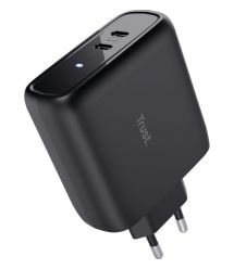 Trust Зарядное устройство сетевое Maxo 65Вт, 2xUSB-C PD, чорный