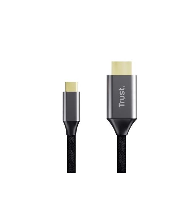 Trust Кабель Calyx USB-C to HDMI заряджання/синхронізації, чорний