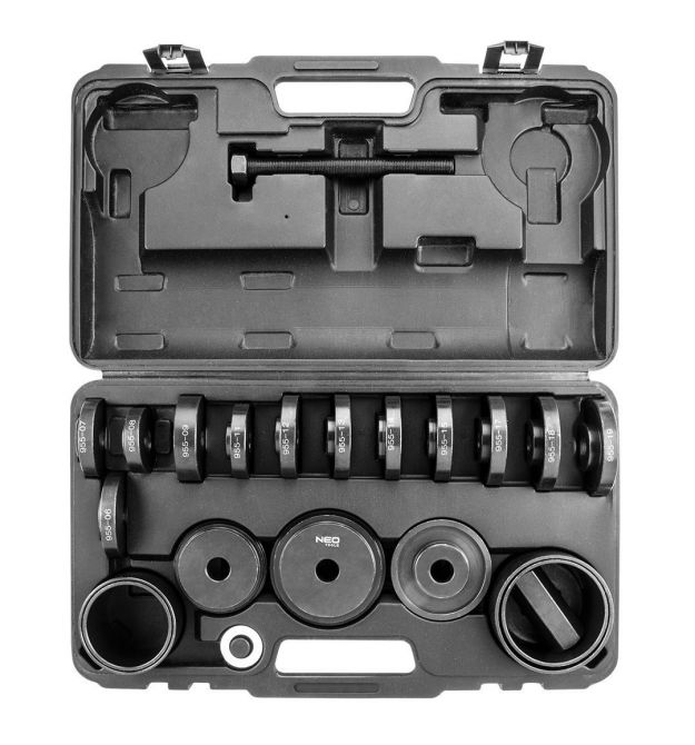 Neo Tools Набор инструментов для установки и снятия подшипников и втулок, 22шт, 50-55-60-64-67-70-72-74-75-78-82-84-88мм, 8.96кг