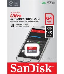 SanDisk Карта памяти microSD 64GB C10 UHS-I R140MB/s Ultra