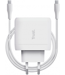 Trust Зарядное устройство сетевое Maxo 65Вт, USB-C PD, білий
