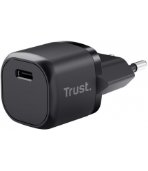 Trust Зарядное устройство сетевое Maxo 20Вт, USB-C PD, чорний