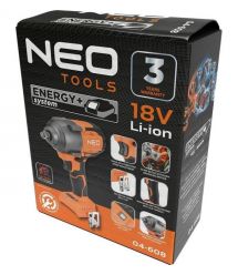 Neo Tools Гайковерт ударный Energy+ 18В бесщеточный 2400об·мин 850Нм 1/2" 3 скорости 1.8кг без АКБ и ЗП