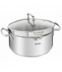 Tefal Набор посуды Duetto Plus, 10 предметов, нержавеющая сталь, стекло