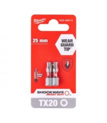 Milwaukee Биты Shockwave, набор 2шт, Torx T20х25мм