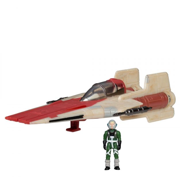 Star Wars Игровая коллекционная фигурка Small Vehicle Транспорт и фигурка A-Wing 7.5см