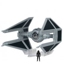Star Wars Игровая коллекционная фигурка Small Vehicle Транспорт и фигурка TIE Interceptor 7.5см