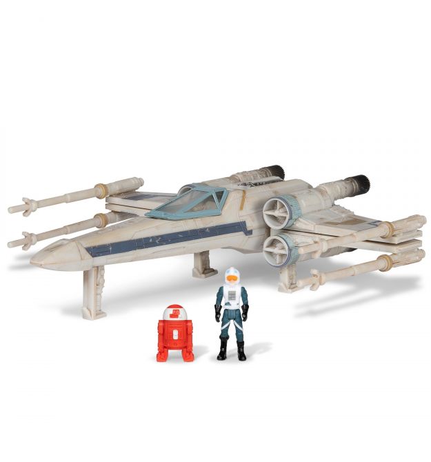 Star Wars Игровая коллекционная фигурка Medium Vehicle Транспорт и фигурка X-Wing (Blue 1) + Antoc Merric & R2-R9 12.5см