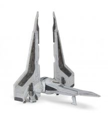 Star Wars Игровая коллекционная фигурка Medium Vehicle Транспорт и фигурка Kom'rk-Class Mandalorian Starfighter 12.5см