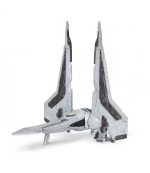 Star Wars Игровая коллекционная фигурка Medium Vehicle Транспорт и фигурка Kom'rk-Class Mandalorian Starfighter 12.5см