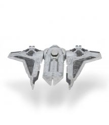 Star Wars Игровая коллекционная фигурка Medium Vehicle Транспорт и фигурка Kom'rk-Class Mandalorian Starfighter 12.5см