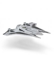 Star Wars Игровая коллекционная фигурка Medium Vehicle Транспорт и фигурка Kom'rk-Class Mandalorian Starfighter 12.5см