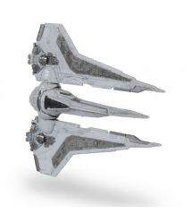 Star Wars Игровая коллекционная фигурка Medium Vehicle Транспорт и фигурка Kom'rk-Class Mandalorian Starfighter 12.5см