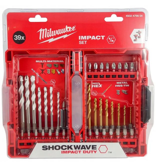 Milwaukee Набор бит и сверл, 39шт, кейс