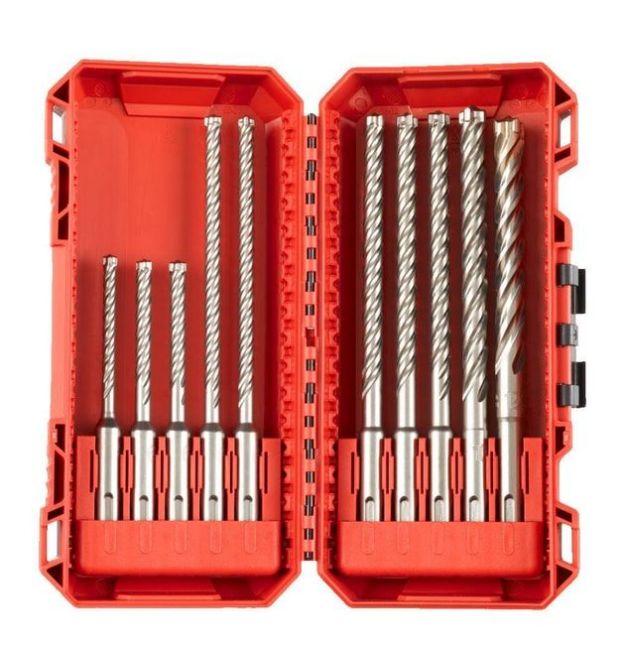 Milwaukee Набор буров по бетону, SDS+, 10шт, 5-12мм, кейс