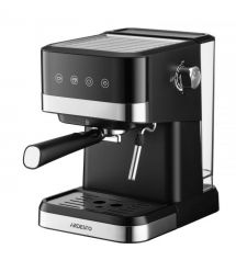ARDESTO Кофеварка рожковая Steel Collection 1.5л, молотый, ручной капучинатор, сенсорное управление, черно-серебристый