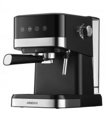 ARDESTO Кофеварка рожковая Steel Collection 1.5л, молотый, ручной капучинатор, сенсорное управление, черно-серебристый