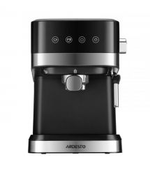 ARDESTO Кофеварка рожковая Steel Collection 1.5л, молотый, ручной капучинатор, сенсорное управление, черно-серебристый
