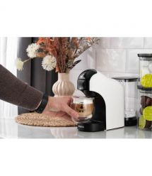 ARDESTO Кофеварка капсульная, 0.8л, капсулы Nespresso, Nescafe Dolce Gusto, молотый кофе, сенсорное управление, белый