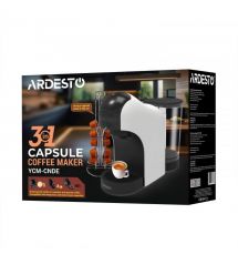 ARDESTO Кофеварка капсульная, 0.8л, капсулы Nespresso, Nescafe Dolce Gusto, молотый кофе, сенсорное управление, белый